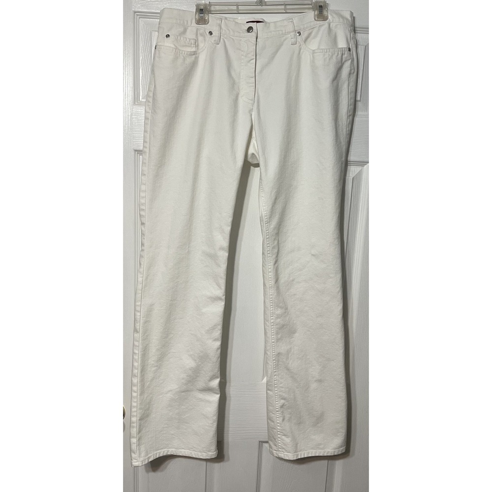 Luisa Cerano White Flare Leg Jeans US Sz‎ 16 (36x32) NWOT (READ)